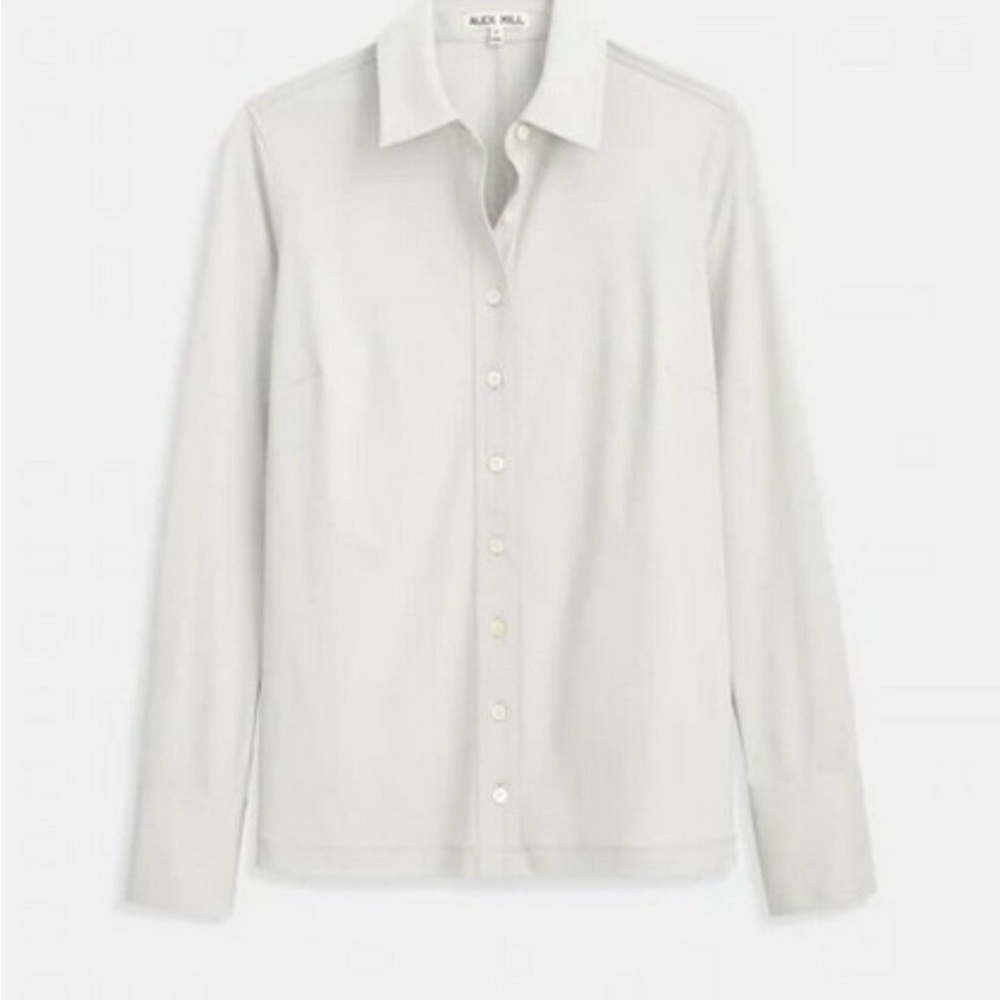Alex Mill Jamie Light Gray Button-Up Shirt